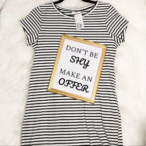 👗Forever 21 | Black/White Stripe Dress NWT👗